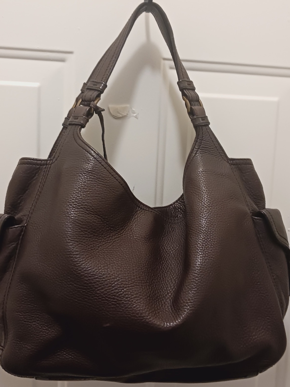 Banana Republic Classic Brown Leather Hobo Bag Like New